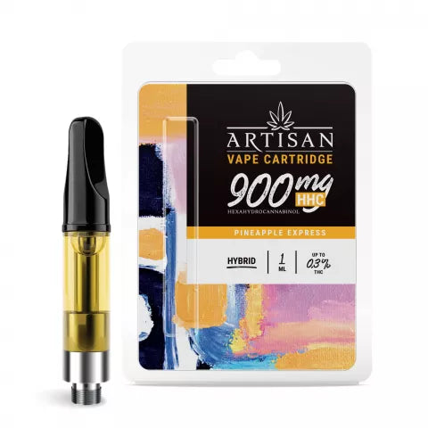 900mg HHC Vape Cart - Pineapple Express - Hybrid - 1ml - Artisan Best Sales Price - Vape Cartridges
