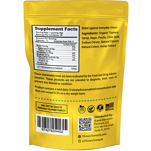 Tillmans Tranquils Pineapple Express Gummies 240mg Delta 9 THC – Sativa Best Sales Price - Gummies