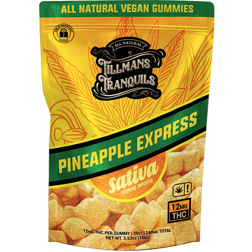 Tillmans Tranquils Pineapple Express Gummies 240mg Delta 9 THC – Sativa Best Sales Price - Gummies