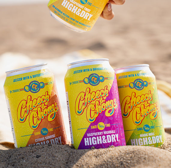 Cheech & Chong’s Citrus Sunrise High & Dry Thc Infused Seltzer Water (6 packs)