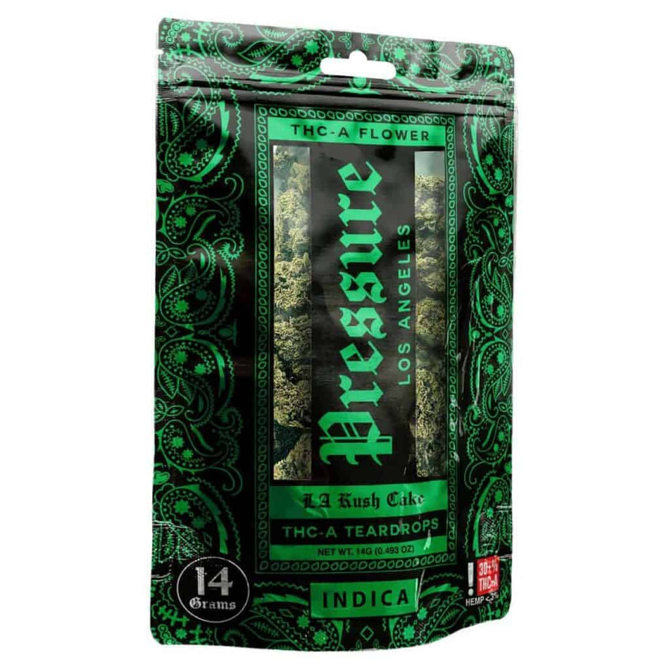 Pressure LA Premium THCa Teardrops Flower Packs 14g LA Kush Cake – Indica