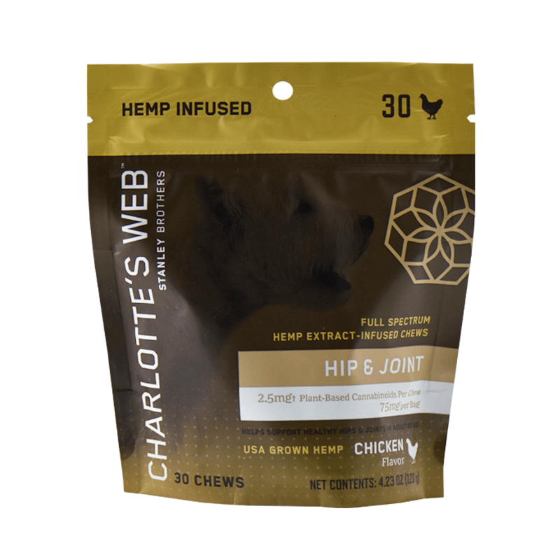 Hip & Joint Full Spectrum Dog Chews – Chicken – Charlotte’s Web Best Sales Price - Pet CBD