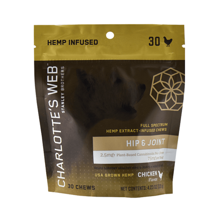 Hip & Joint Full Spectrum Dog Chews – Chicken – Charlotte’s Web Best Sales Price - Pet CBD