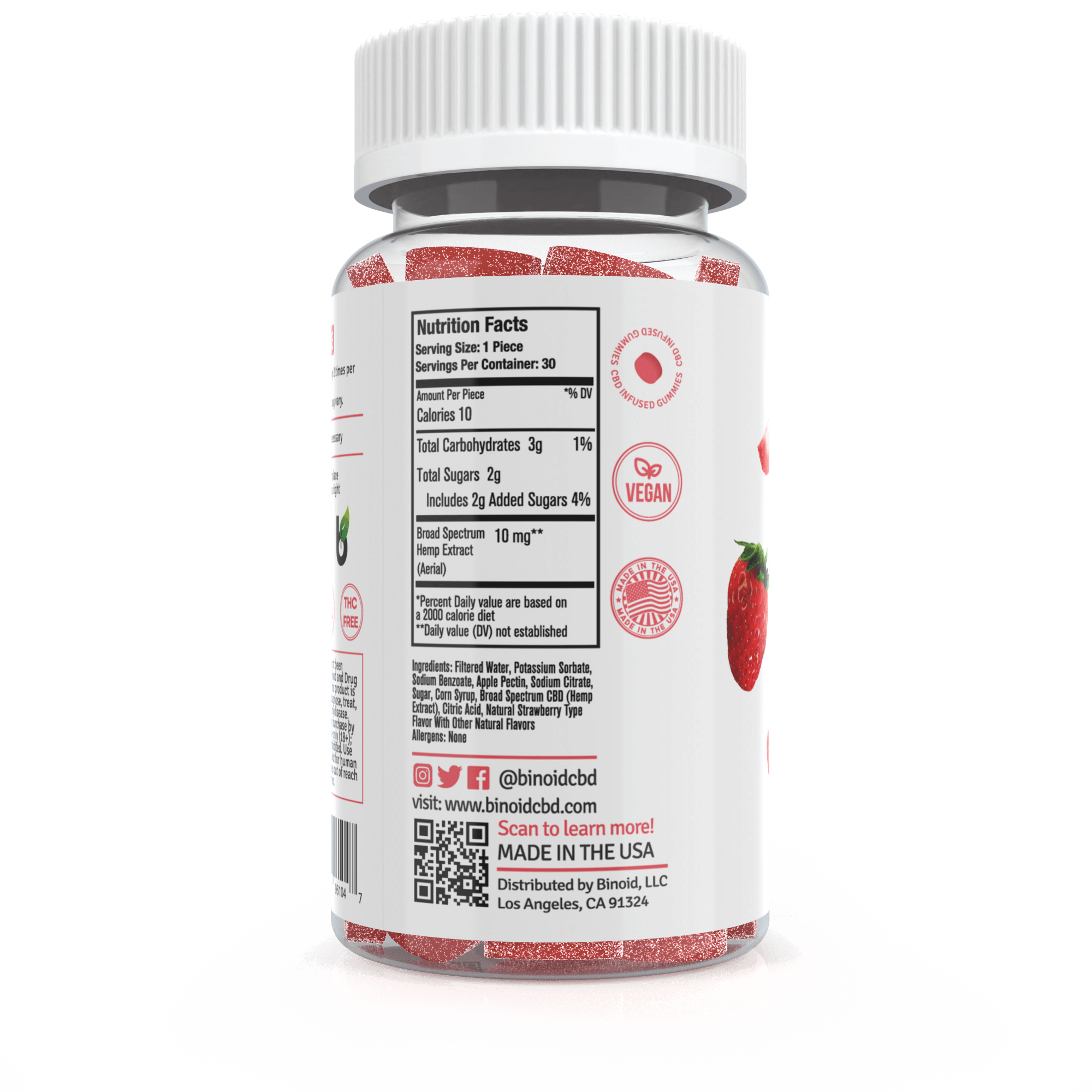 Binoid Gummies – Sour Strawberry Best Sales Price - Gummies