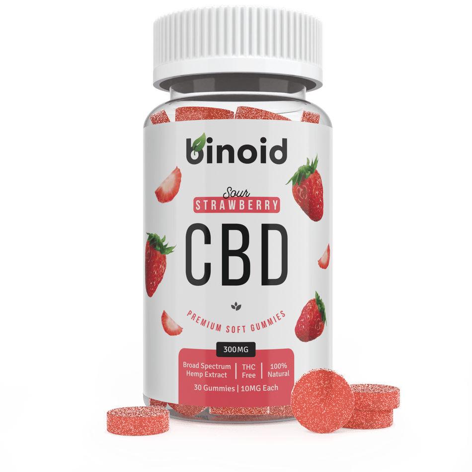 Binoid Gummies – Sour Strawberry Best Sales Price - Gummies
