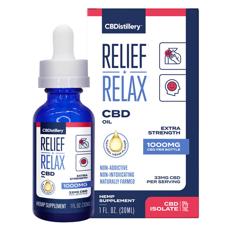 Relief + Relax CBD Isolate Oil Tincture – CBDistillery Best Sales Price - Tincture Oil
