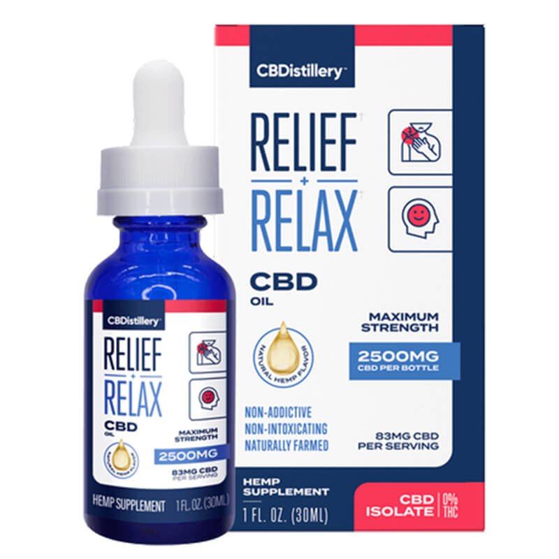 Relief + Relax CBD Isolate Oil Tincture – CBDistillery Best Sales Price - Tincture Oil
