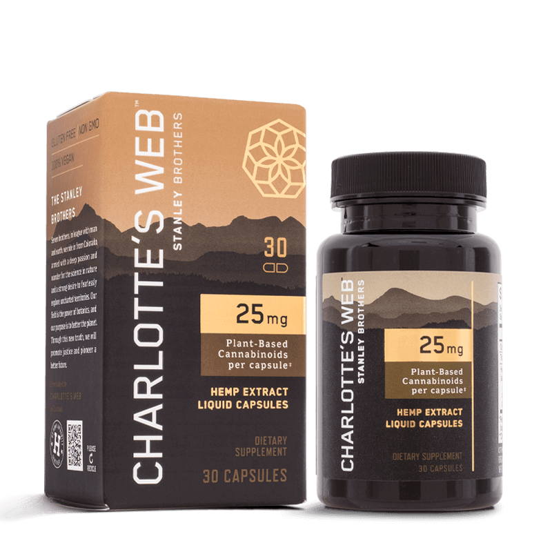 Full Spectrum Hemp Extract CBD Capsules – 25mg – Charlotte’s Web Best Sales Price - Edibles