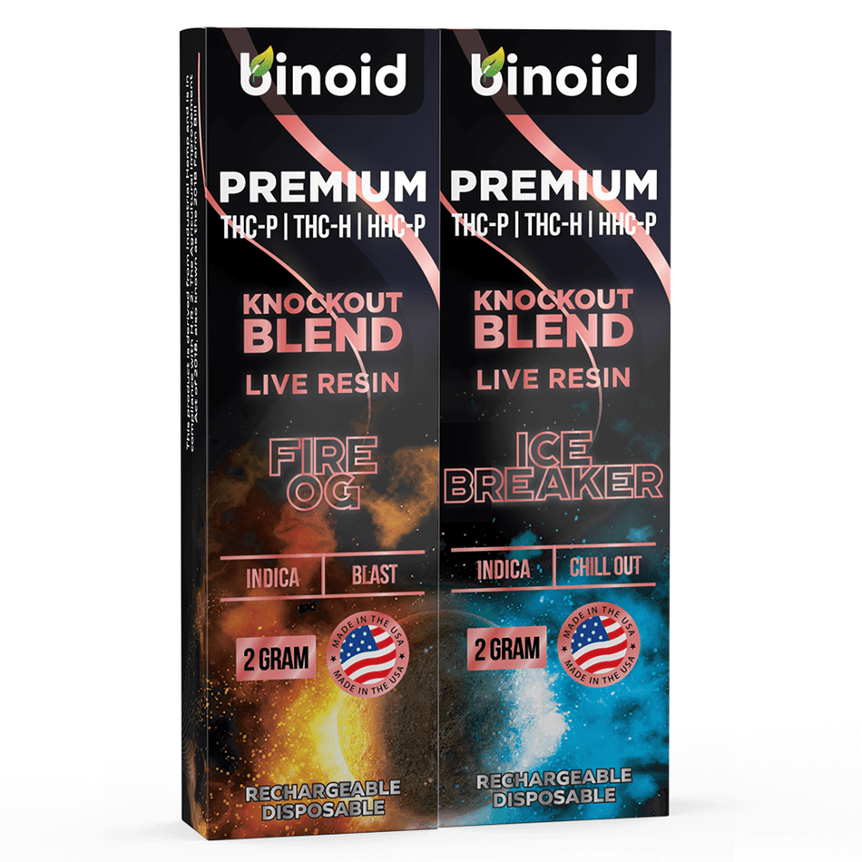 Binoid Knockout Blend Live Resin Disposable Bundle – 2 Gram