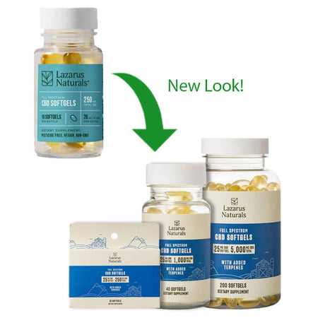Full Spectrum CBD Capsules – 25mg – Lazarus Naturals Best Sales Price - Edibles