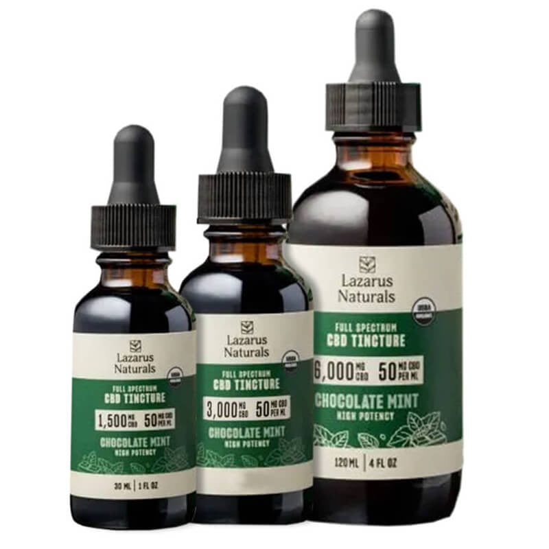 Full Spectrum CBD Oil Tincture – Chocolate Mint – Lazarus Naturals Best Sales Price - Tincture Oil