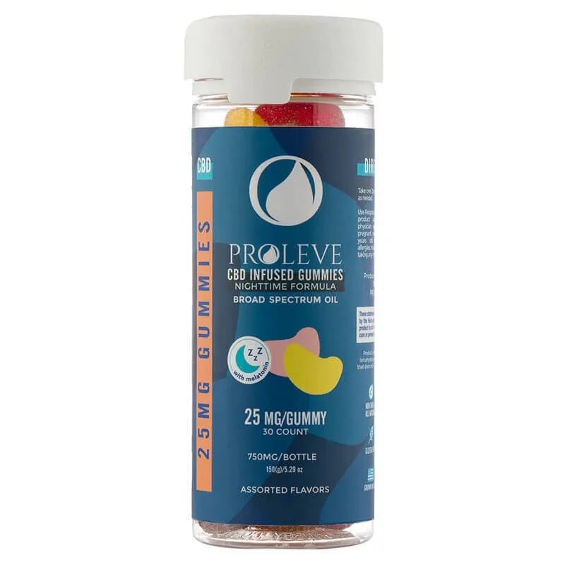 Nighttime Formula CBD Gummies – Assorted Fruit Flavors – Proleve