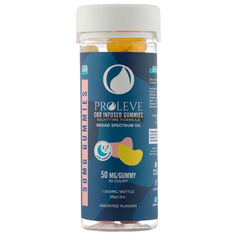 Nighttime Formula CBD Gummies – Assorted Fruit Flavors – Proleve