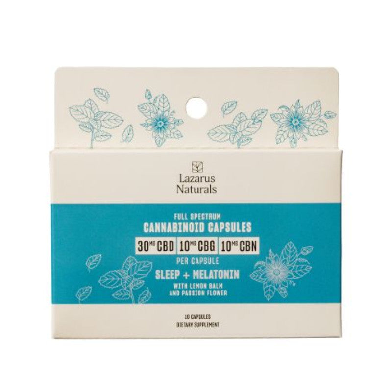 Full Spectrum CBD Capsules for Sleep with CBG, CBN & Melatonin – Lazarus Naturals Best Sales Price - Edibles
