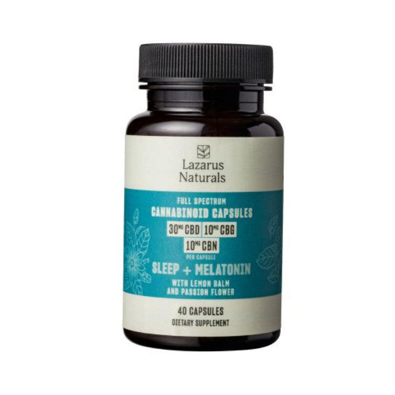 Full Spectrum CBD Capsules for Sleep with CBG, CBN & Melatonin – Lazarus Naturals Best Sales Price - Edibles