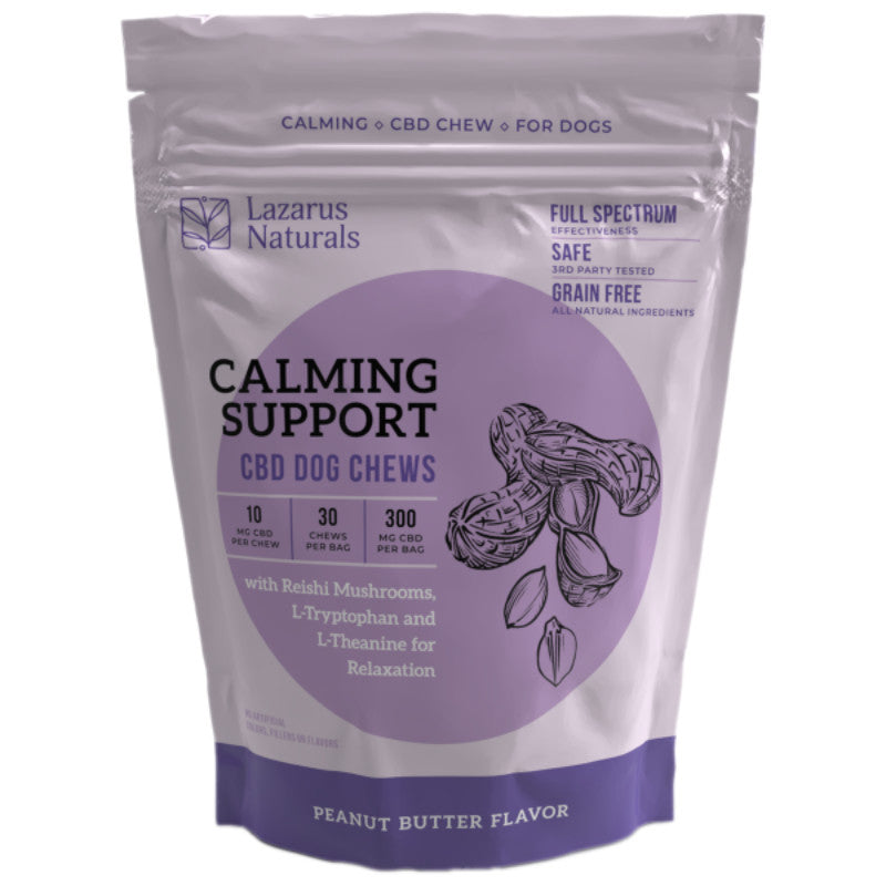 Full Spectrum CBD Dog Chews for Calming Support – Peanut Butter – Lazarus Naturals Best Sales Price - Pet CBD
