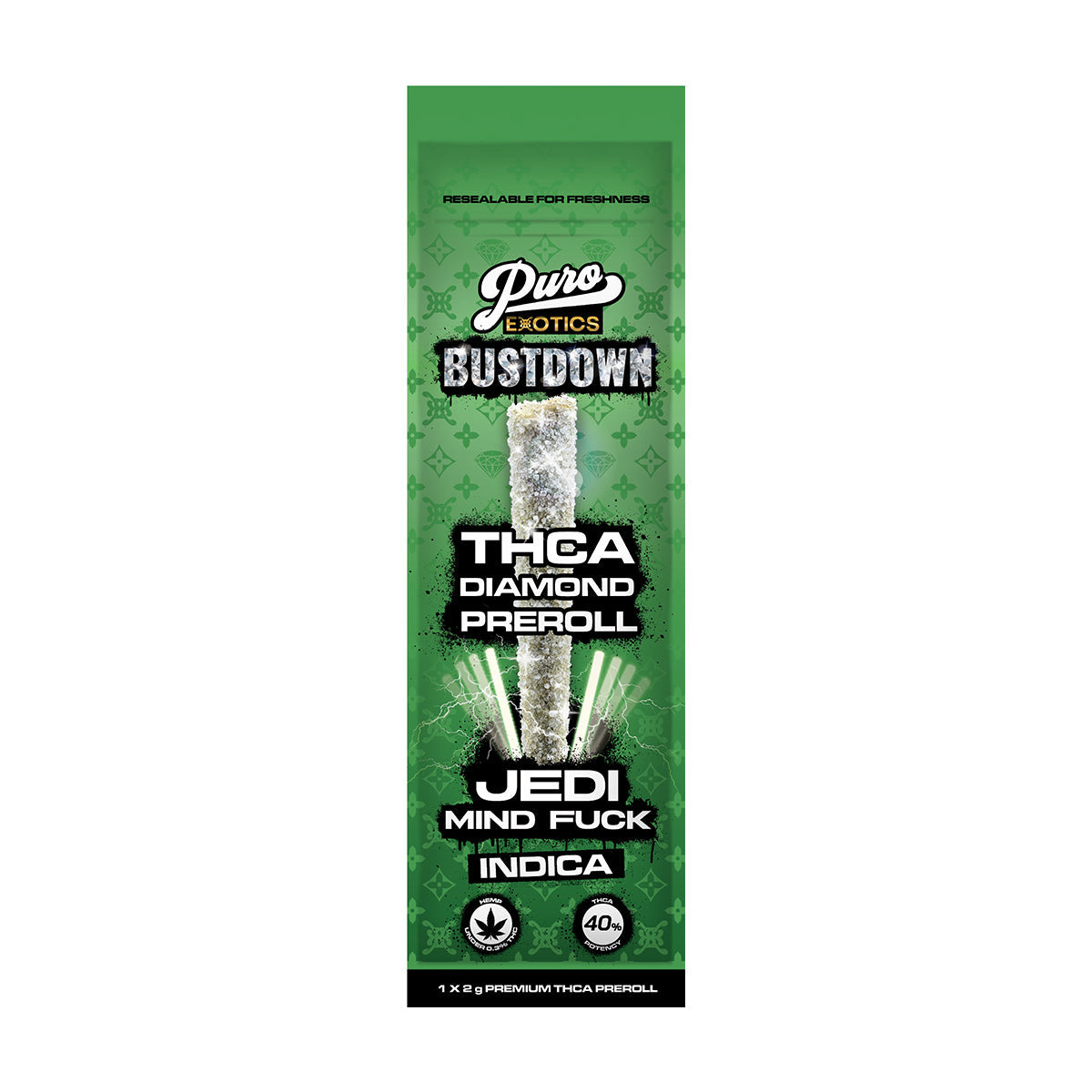 Puro Exotics Bustdown THCA Pre-Roll Single 2g Best Sales Price - Pre-Rolls