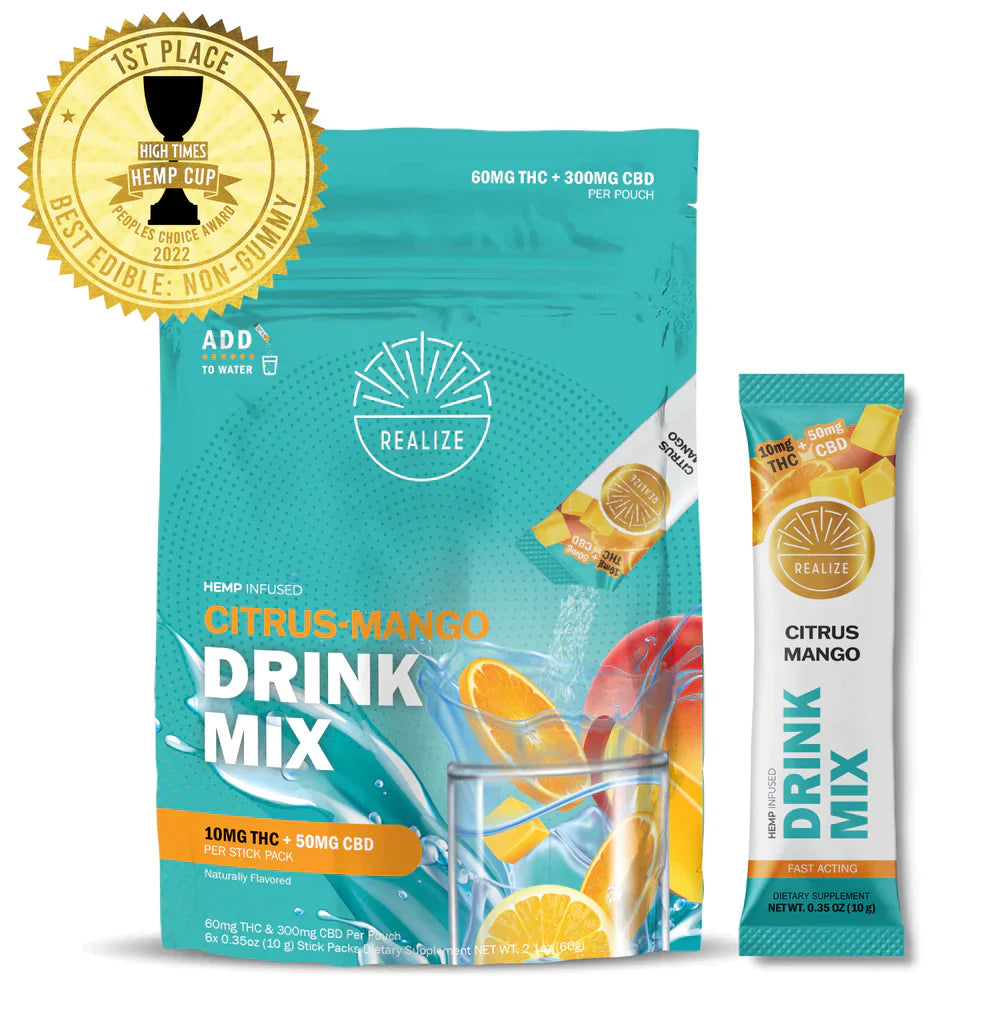 Realize | CBD + Delta 9 THC Drink Mix 55mg - 60mg Best Sales Price - Edibles