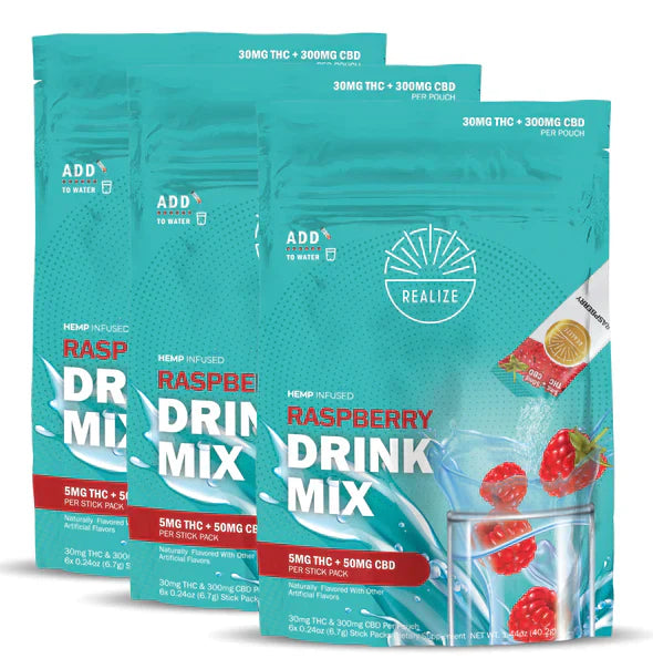 Realize | CBD + Delta 9 THC Drink Mix 55mg - 60mg Best Sales Price - Edibles