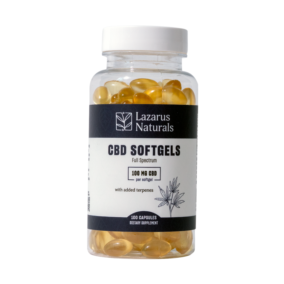 Lazarus Naturals CBD SOFTGELS, 100MG
