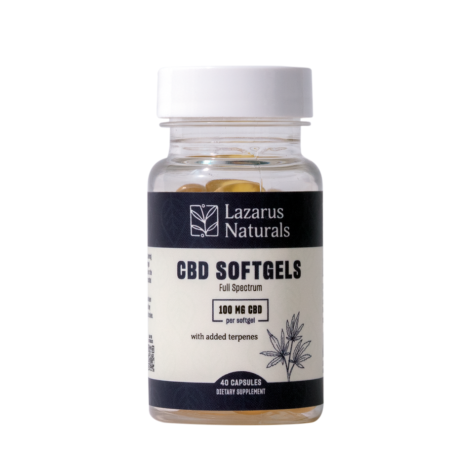 Lazarus Naturals CBD SOFTGELS, 100MG