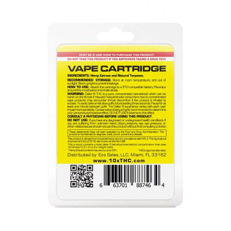 Sour Diesel Cartridge - Delta 8 THC 10X 900mg Best Sales Price - Vape Cartridges