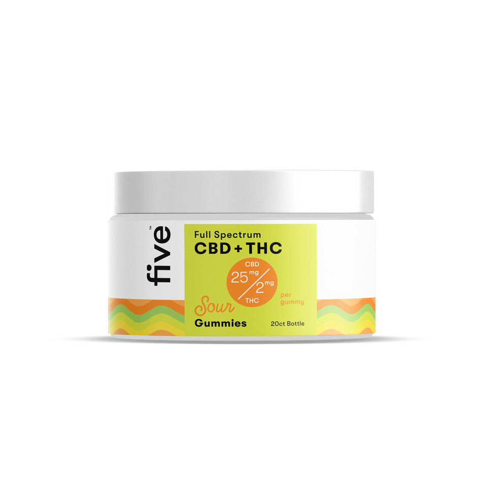 Five CBD Full Spectrum CBD + THC Gummies (20 ct)