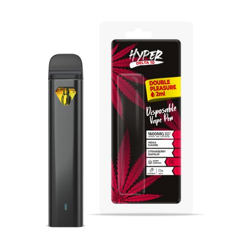 Strawberry Napalm THC Vape - Delta 10 Disposable Hyper 1600mg Best Sales Price - Vape Pens