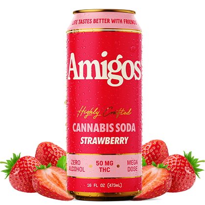 Amigos Strawberry Cannabis Sodas