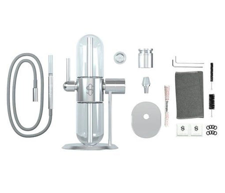 Stundenglass Polished Silver Gravity Flip Bong Best Sales Price - Bongs