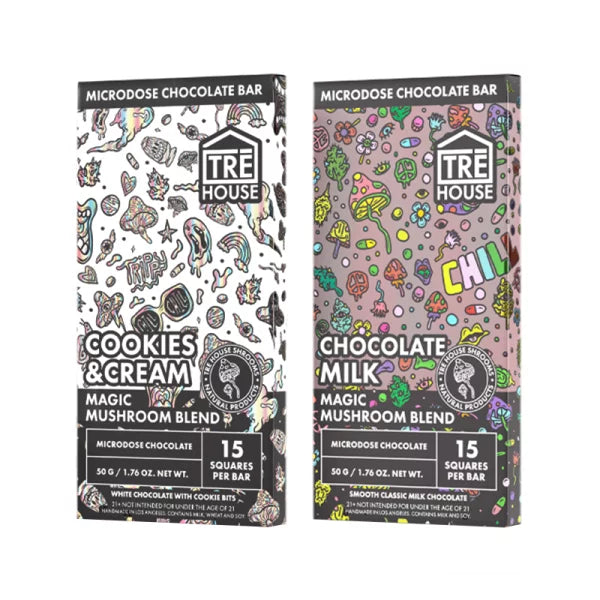 Tre House Magic Mushroom Microdose Chocolate Bar Best Sales Price - Gummies