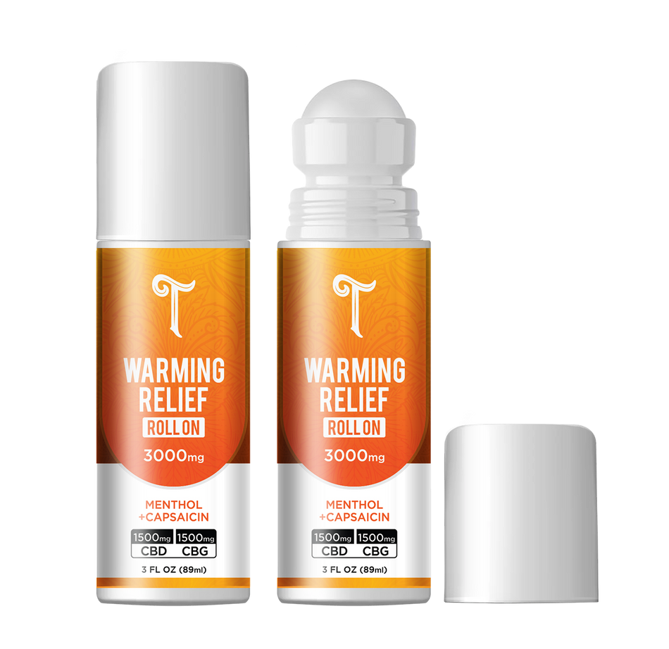 Tillmans Tranquils CBD Roll On + CBG – Muscle Relief Warming Gel Best Sales Price - Edibles