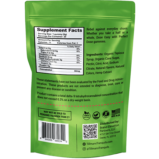 Tillmans Tranquils Watermelon CBD Gummies 50mg Broad Spectrum CBD Best Sales Price - Gummies