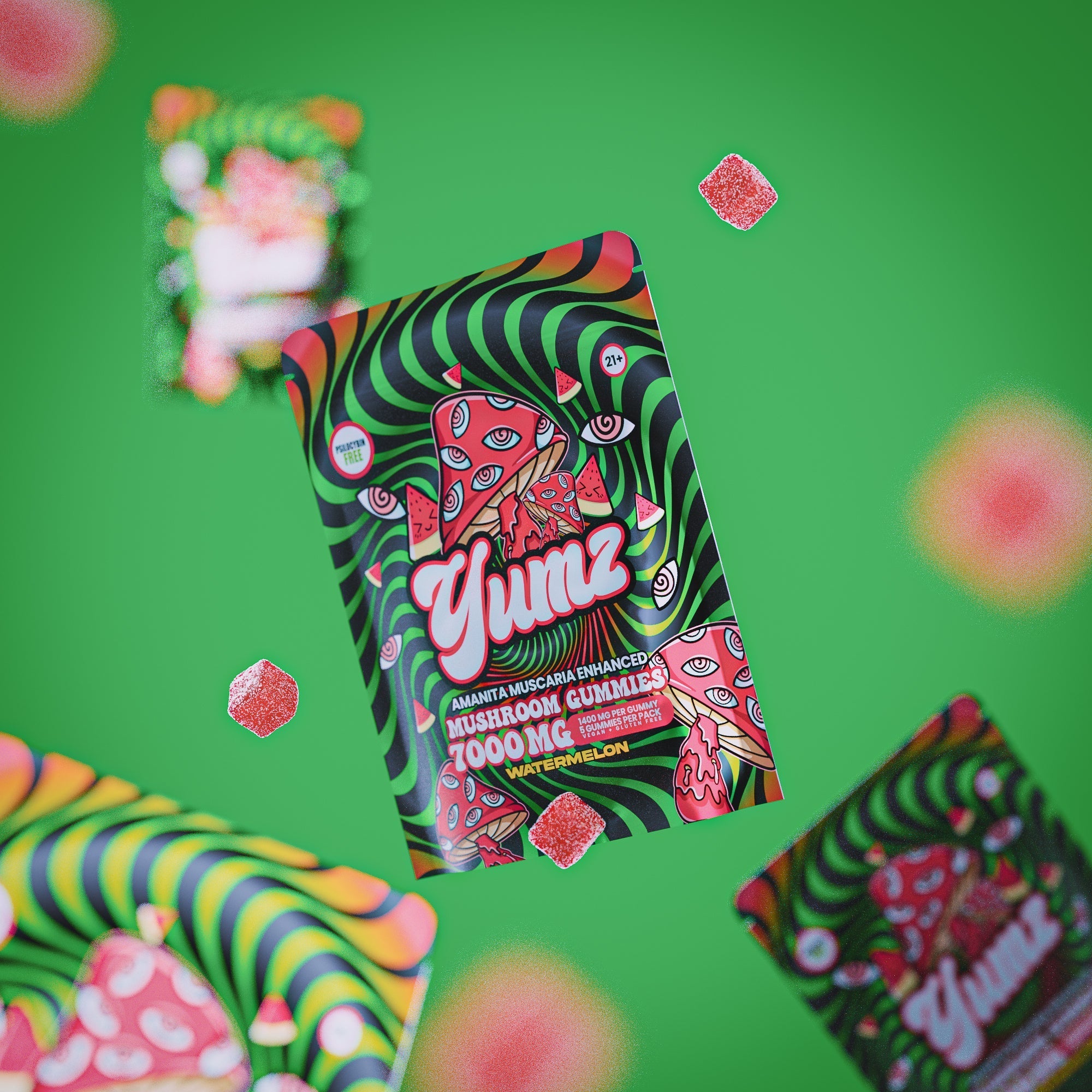 YUMZ - Watermelon ( Amanita Muscaria Mushroom Gummies ) Best Sales Price - Gummies