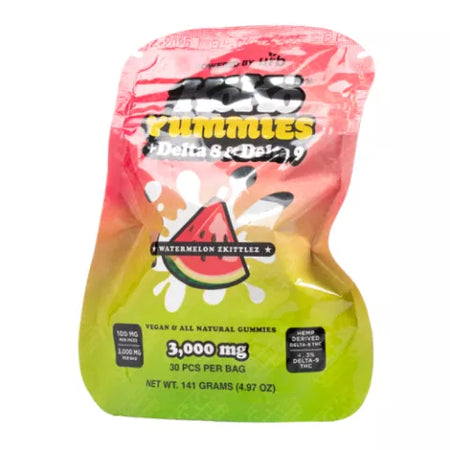 Watermelon Zkittlez Gummies - D8, D9 - 3000mg - Koko Yummies Best Sales Price - Gummies