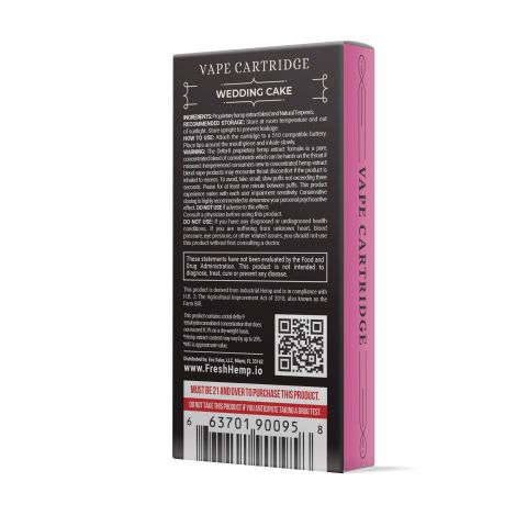 Wedding Cake Cart - Delta 8 THC Fresh Brand 900MG Best Sales Price - Vape Pens