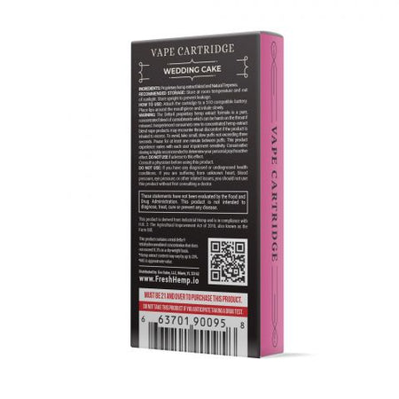 Wedding Cake Cart - Delta 8 THC Fresh Brand 900MG Best Sales Price - Vape Pens