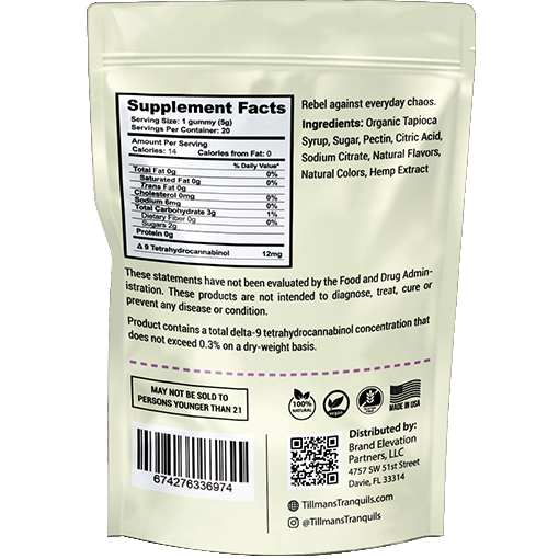 Tillmans Tranquils Wedding Cake Delta 9 THC Gummies 240mg – Indica Best Sales Price - Gummies