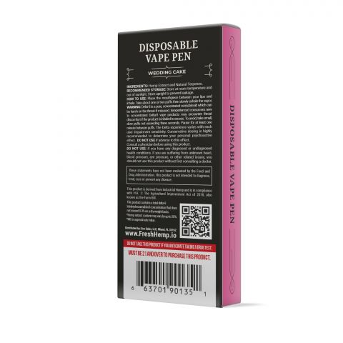 Wedding Cake Pen Delta 8 THC Fresh Brand 900MG Best Sales Price - Vape Pens