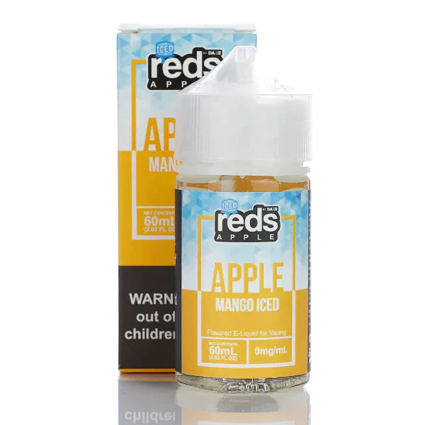 7 Daze Reds Apple ICED No Nicotine Vape Juice 60ml (Reds Apple ICED Mango) Best Sales Price - eJuice