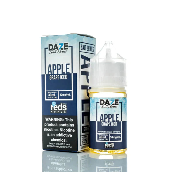 7 Daze TFN Salt Series Reds Apple eJuice Grape Iced 30ml (30mg) Best Sales Price - eJuice