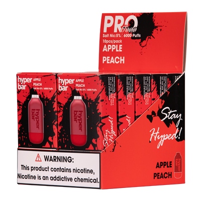 Apple Peach Hyper Bar Pro 6000 Best Sales Price - Disposables