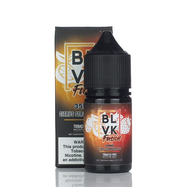 BLVK Fusion TFN Salt Citrus Strawberry Ice 30ml (50mg) Best Sales Price - Salt Nic Vape Juice