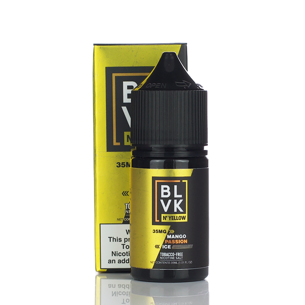 BLVK n'Yellow Salt Mango Passion Ice 30ml (50mg) Best Sales Price - Salt Nic Vape Juice