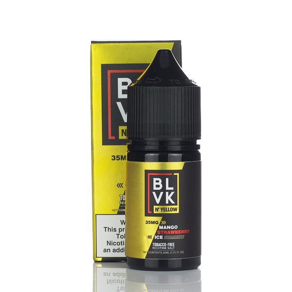 BLVK n'Yellow Salt Mango Strawberry Ice 30ml (50mg) Best Sales Price - Salt Nic Vape Juice