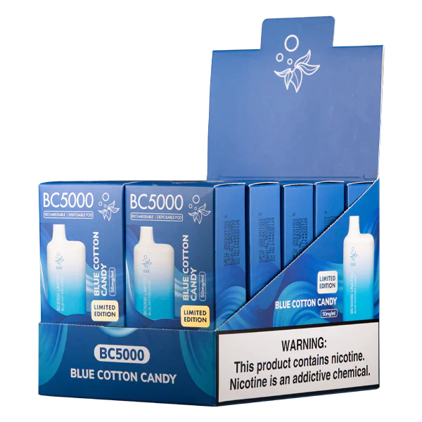 Blue Cotton Candy Elf Bar BC5000 Disposable Vape Limited Edition Flavor Best Sales Price - Disposables