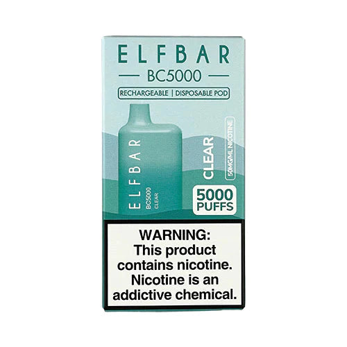 CLEAR ELF BAR BC5000 Disposable Vape Best Sales Price - Disposables