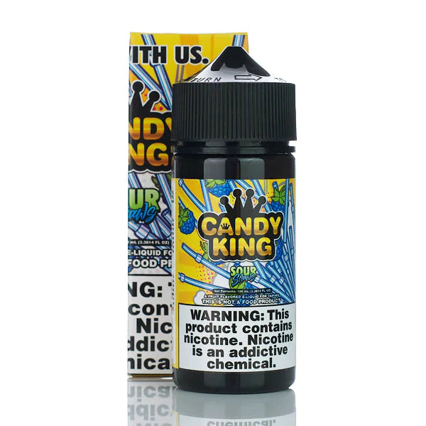 Candy King No Nicotine Vape Juice 100ml Sour Straws Best Sales Price - eJuice