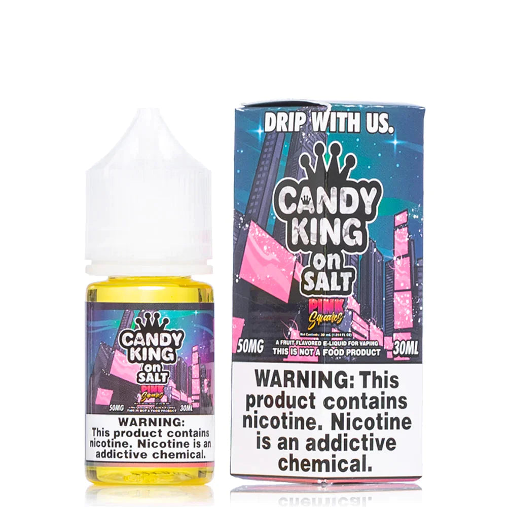 Candy King on Salt Pink Squares 30ml 50mg Best Sales Price - Salt Nic Vape Juice