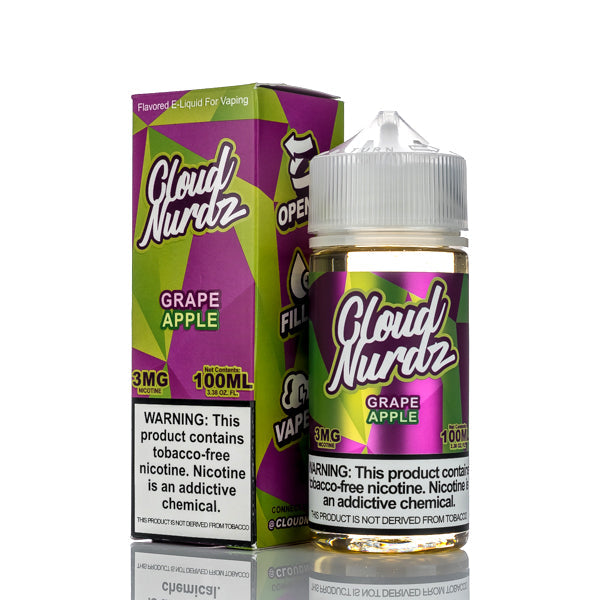 Cloud Nurdz E-Liquid Grape Apple 100ml (3mg) Best Sales Price - eJuice